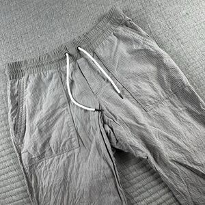 Athleta Retreat Pant Women 6 Linen High Rise Wide Leg Comfort Stripe Performance